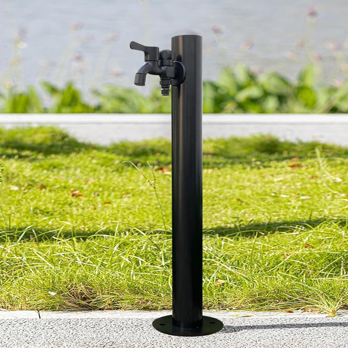 Vrijstaande Cilindrische Buitenwaterkolom | Decoratieve Fontein en Waterdispenser | Bestendig tegen Weerselementen | Eenvoudige Installatie | Multifunctionele Waterkraan