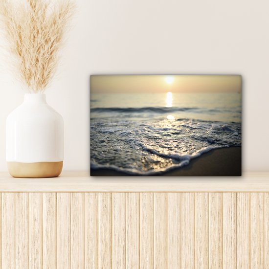 Peintures sur toile Mer - Soleil - Plage - 30x20 cm - Décoration murale