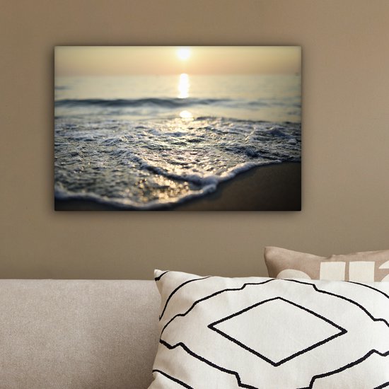 Peintures sur toile Mer - Soleil - Plage - 30x20 cm - Décoration murale