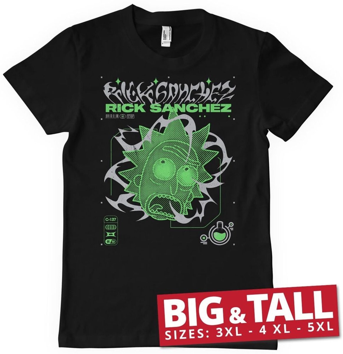 Rick and Morty T-shirt Rick Sanchez Lab T-shirt WB-1-RM011-H65-15