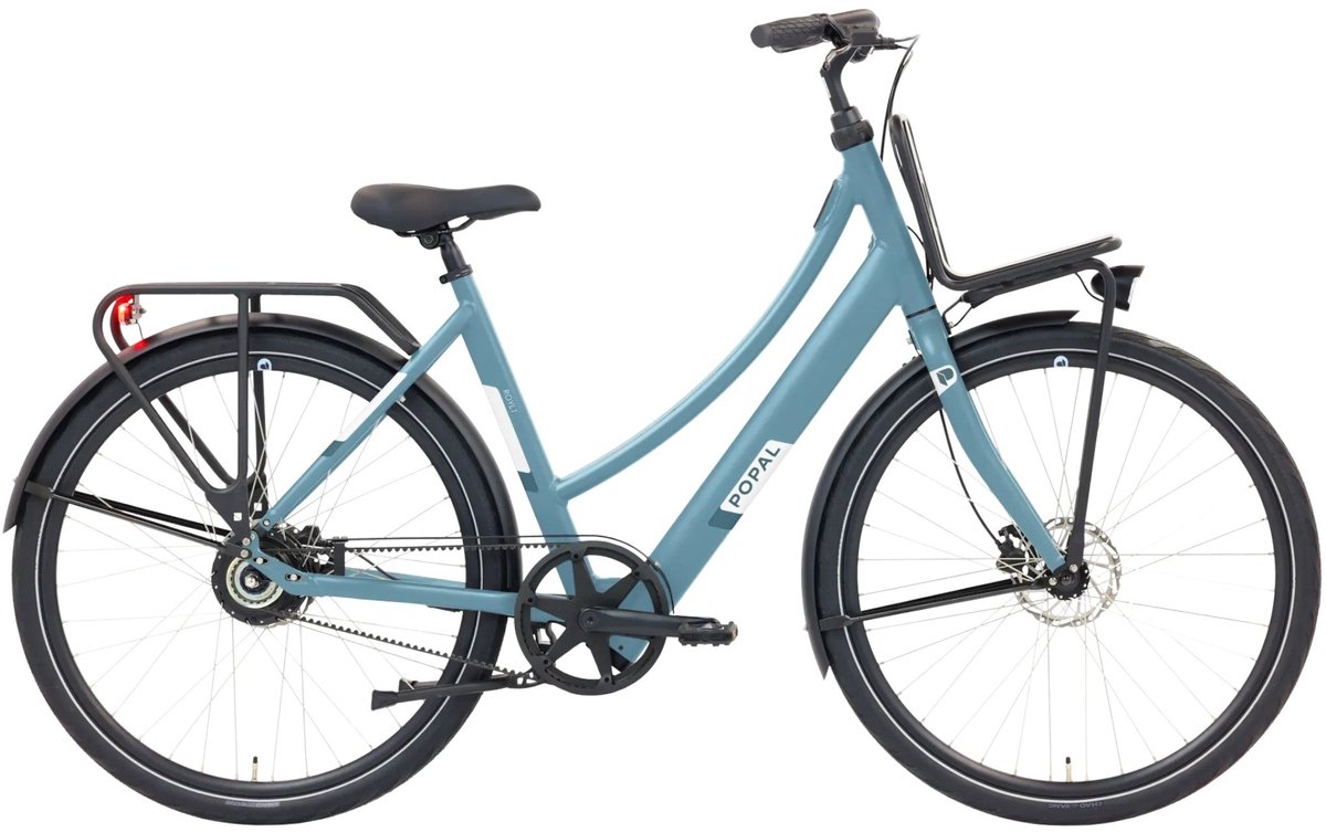 Popal Royl1 Elektrische Fiets - E-bike 28 Inch - Damesfiets 53 cm - Hydraulische schijfrem - 360 Wh Accu - Blauwgroen