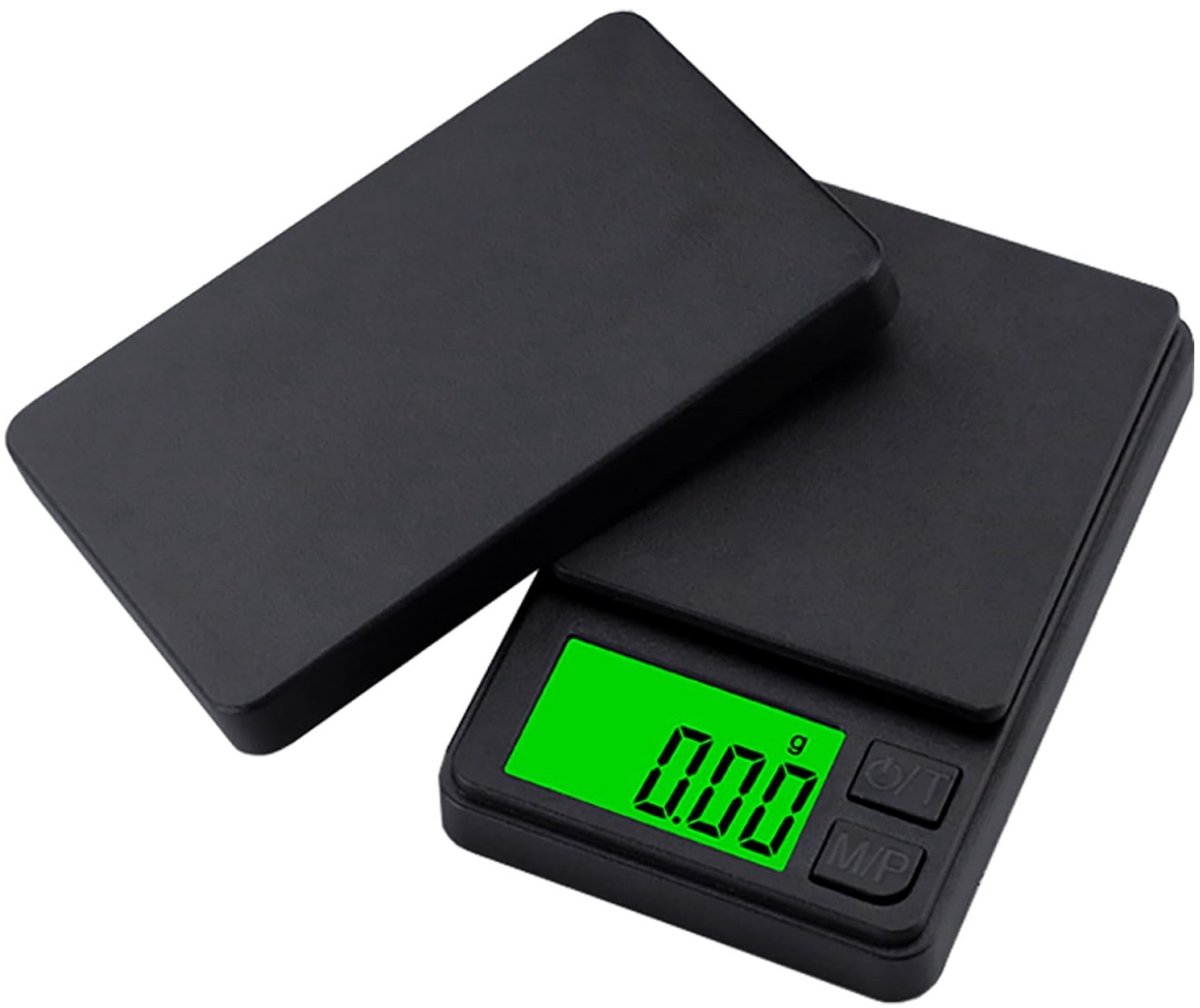 EXCITAT Weegschaal - Precisieweegschaal - Digitale keukenweegschaal - Draagbaar - met LCD-scherm - Geschikt voor kruiden, sieraden, bakken, laboratorium, koffie - Zwart