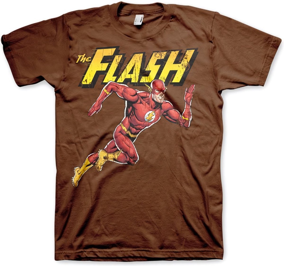 The Flash Running T-shirt Brown-XL
