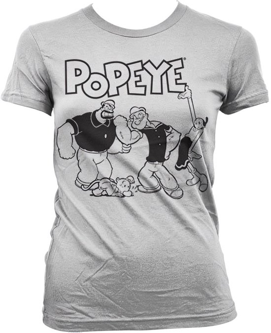 Popeye Dames Tshirt -XXL- Group Wit