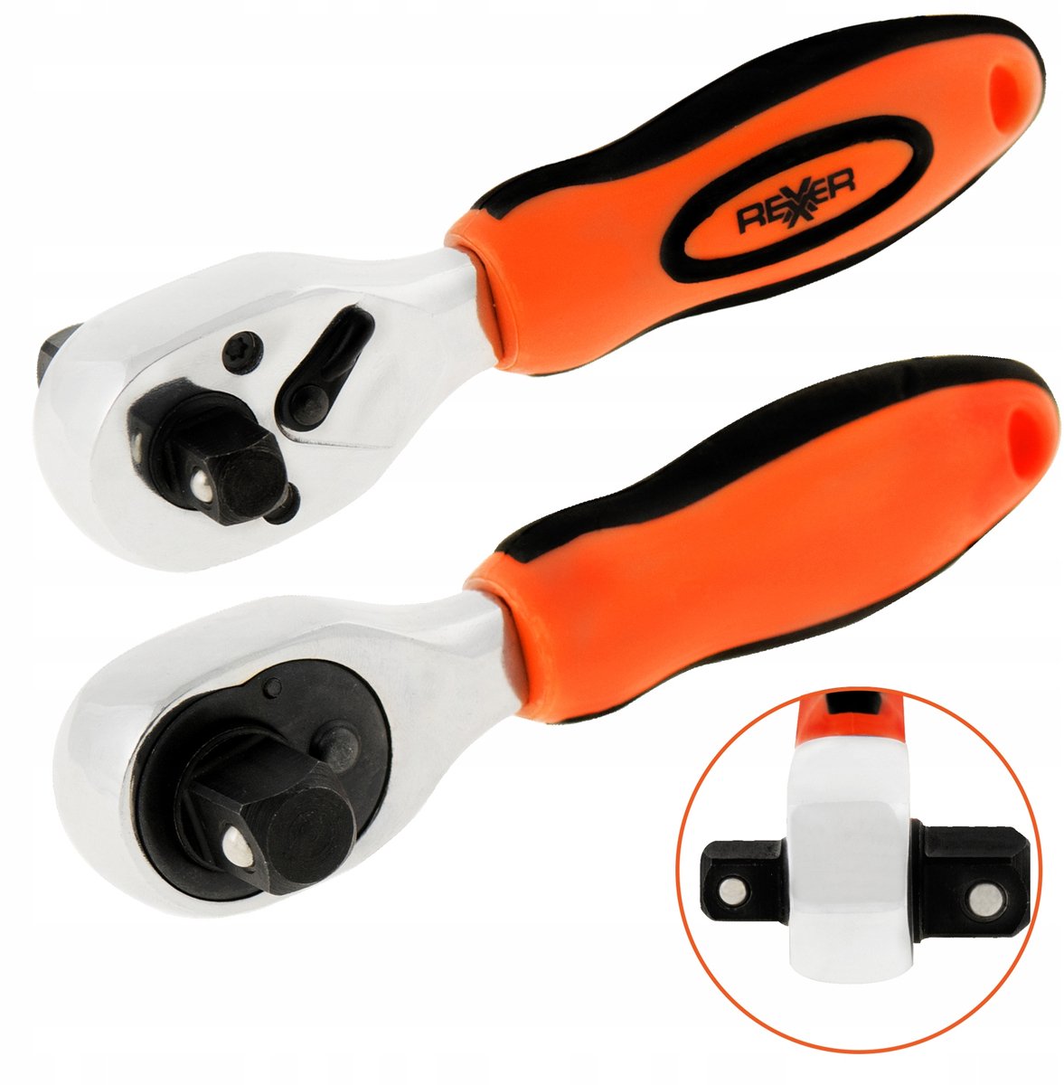 Dubbele Ratel 3/8" & 1/2" Kort 150 mm CRV