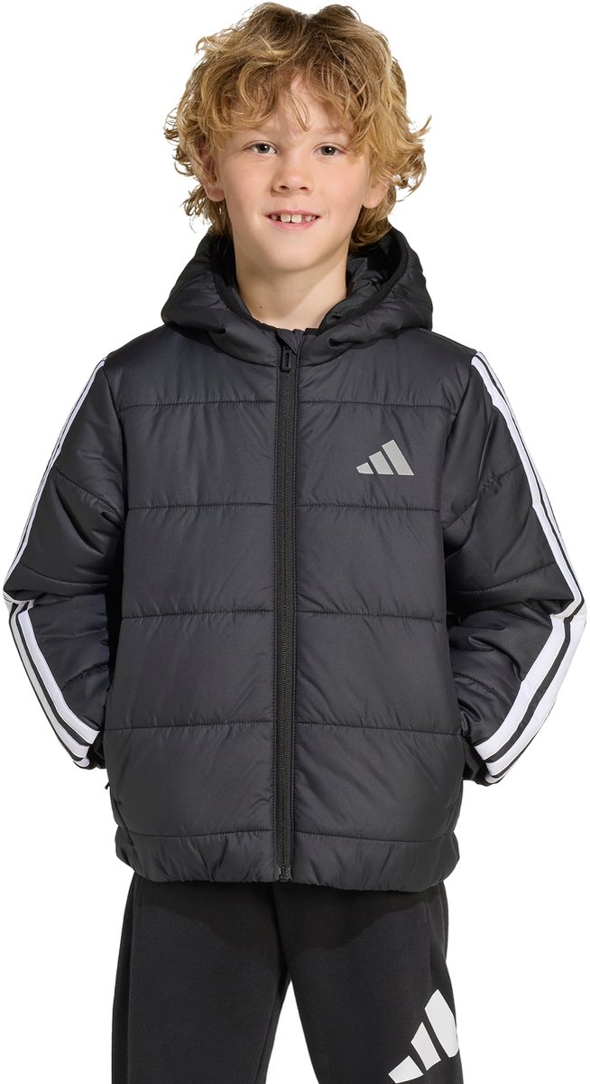 Adidas Sportswear Essentials 3-Stripes Gewatteerd Jack Kids Kinderen Zwart