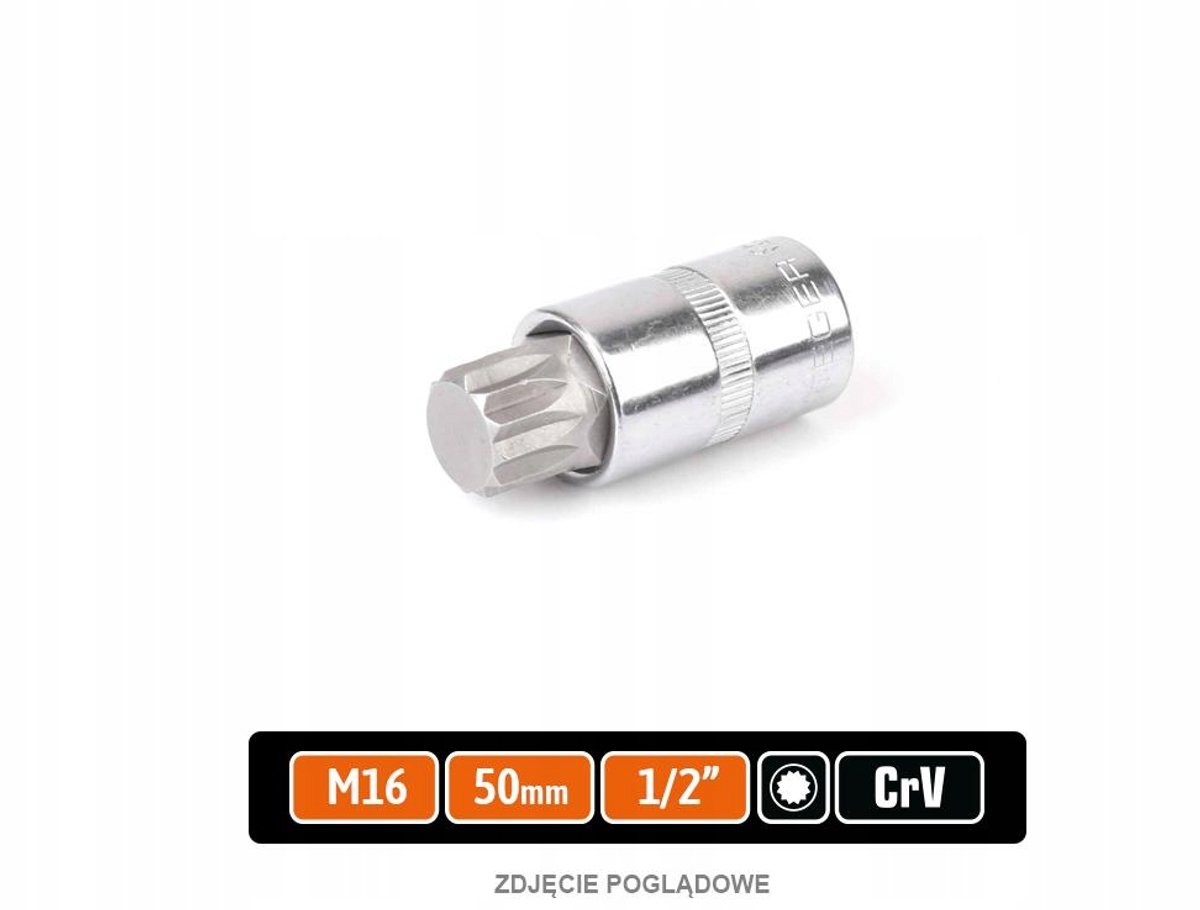 Dopsleutel 1/2” Spline Bit 55mm M16 - CRV Stad