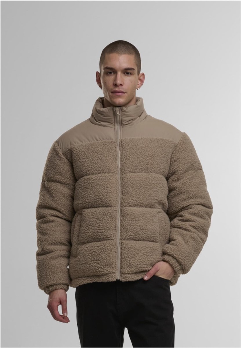 Urban Classics Fabric Mix Teddy Gewatteerd jack S Paars
