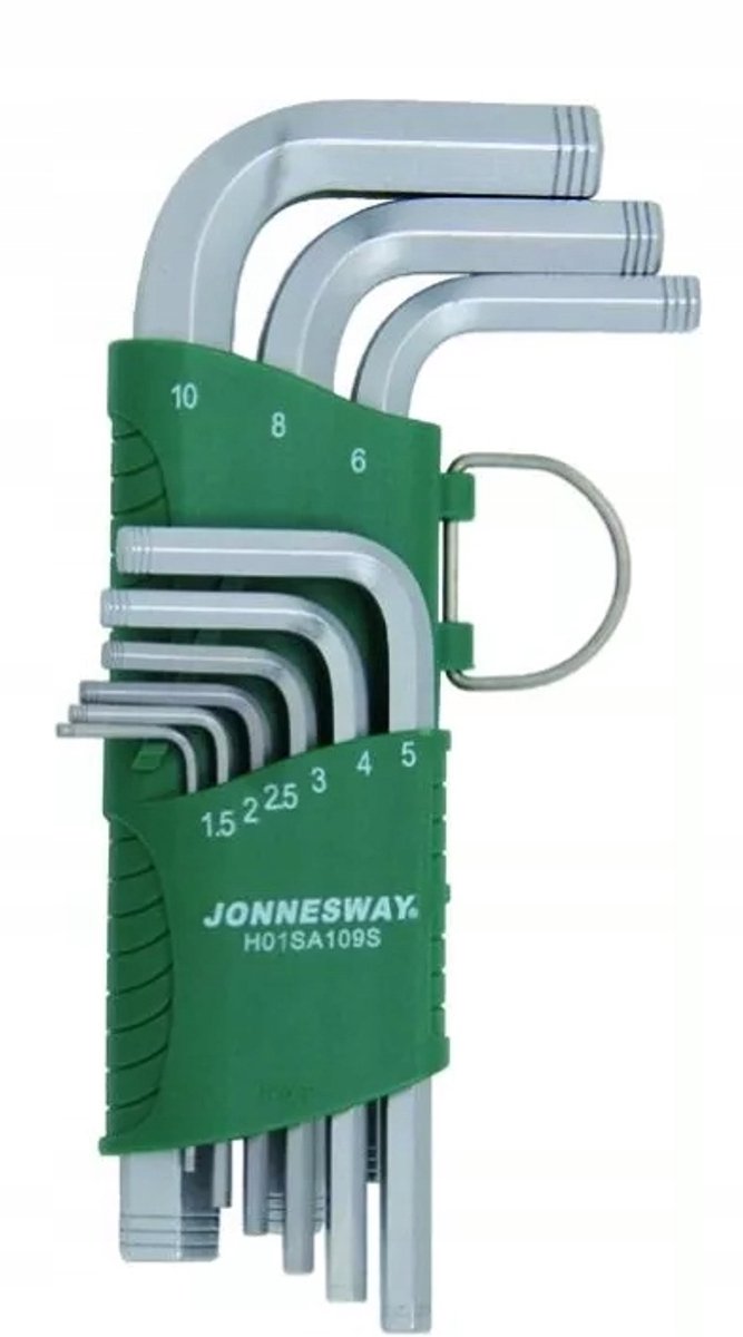 Jonnesway Inbussleutel Set Gebogen 9 Stuks 1.5-10mm