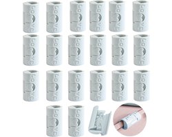 Dekbedclips - Plaatklemmen - 20 Stuks - 3.5*1.7*1.7cm - Stevige Dekbedclips - Stevige Dekbed Klemmen - Dekbedovertrek Clips - Deken Clips - Voorkom dat beddengoedaccessoires verschuiven - Snelle installatie - herbruikbaar - Hoogwaardig ABS - blauw