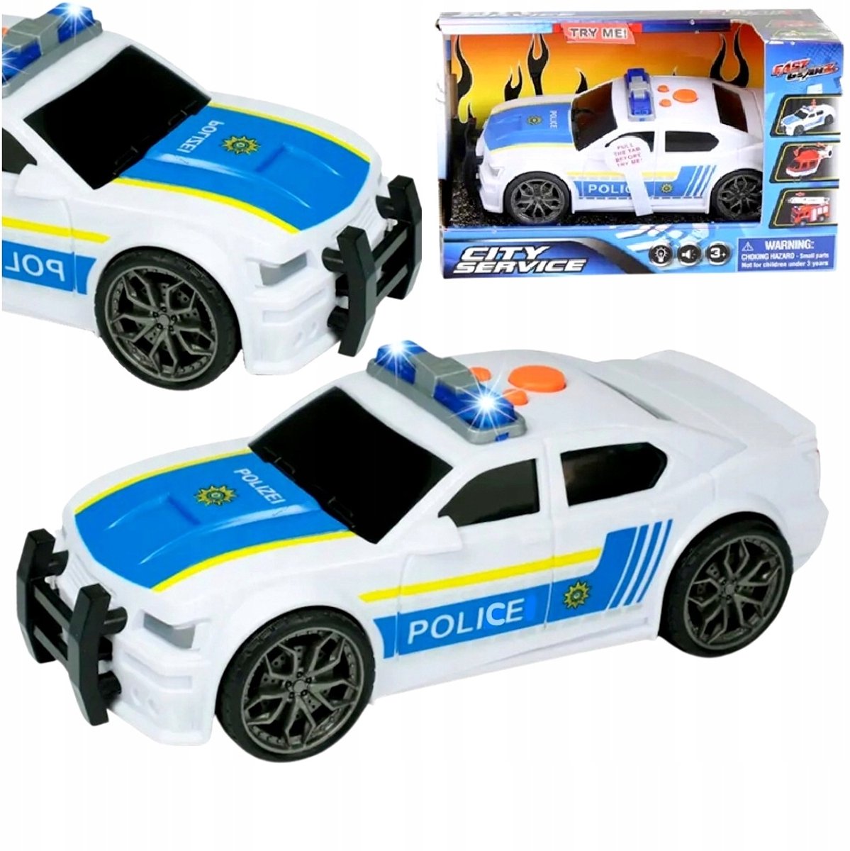 Politiewagen met LED en geluid - Speelgoed politieauto voor kinderen