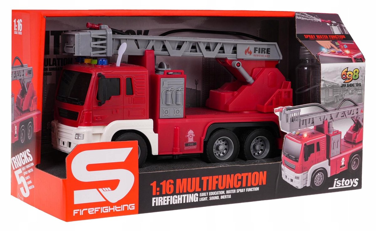 Brandweerwagen met Water, Licht & Geluid - Schaal 1:16