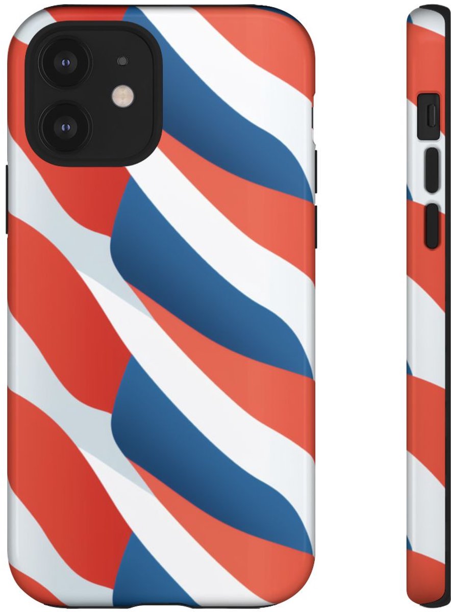 Minimalistisch Frans Vlagpatroon – Telefoonhoesje Geschikt voor iPhone 12