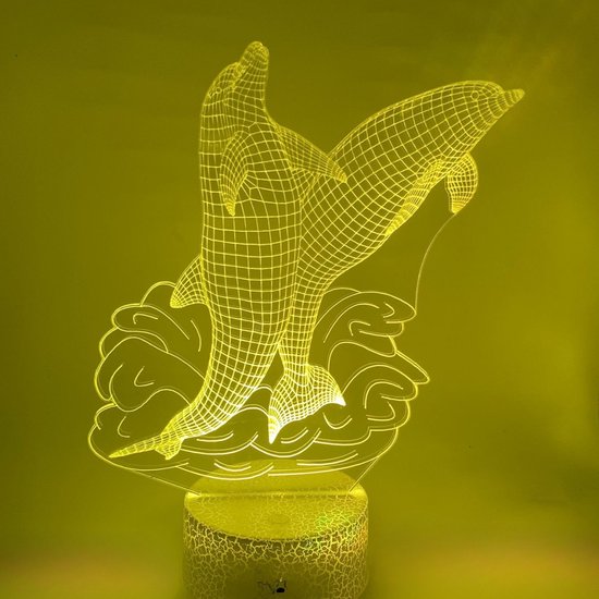 LAMPE LED 3D - DAUPHINS