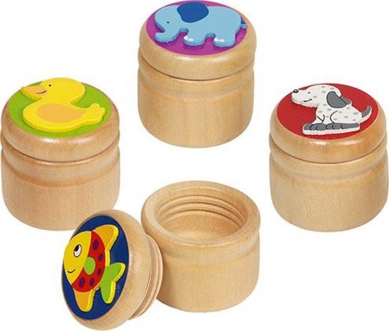 Goki Milk teeth box, elephant, duck, fish, dog van Merkloos — afbeelding 2