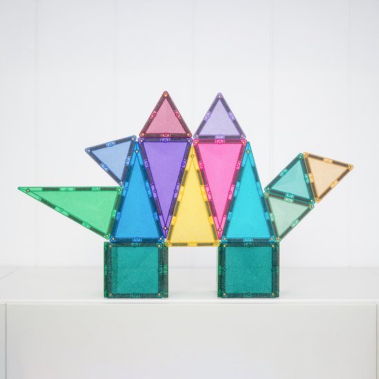 CONNETIX - Magnetisch Tegels - Glitter Kasteel Set - 48 Stuks - Magnetisch Speelgoed