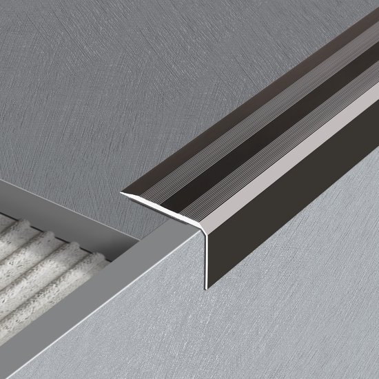 Profielenloods - Profilé d'escalier 32MM x 45MM Anthracite mat/Gun metal - longueur 1,50 mètre