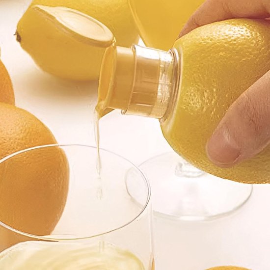 sap centrifuge - Handmatige Citroenpers - Sapbeker - citroensapcentrifuge - Limoenpers - sinaasappelpers - sapcentrifuges groenten en fruit - Lemon squeezer - Citrusknijper - Fruitpers - Sinaasappelpers - geel van Merkloos — afbeelding 2