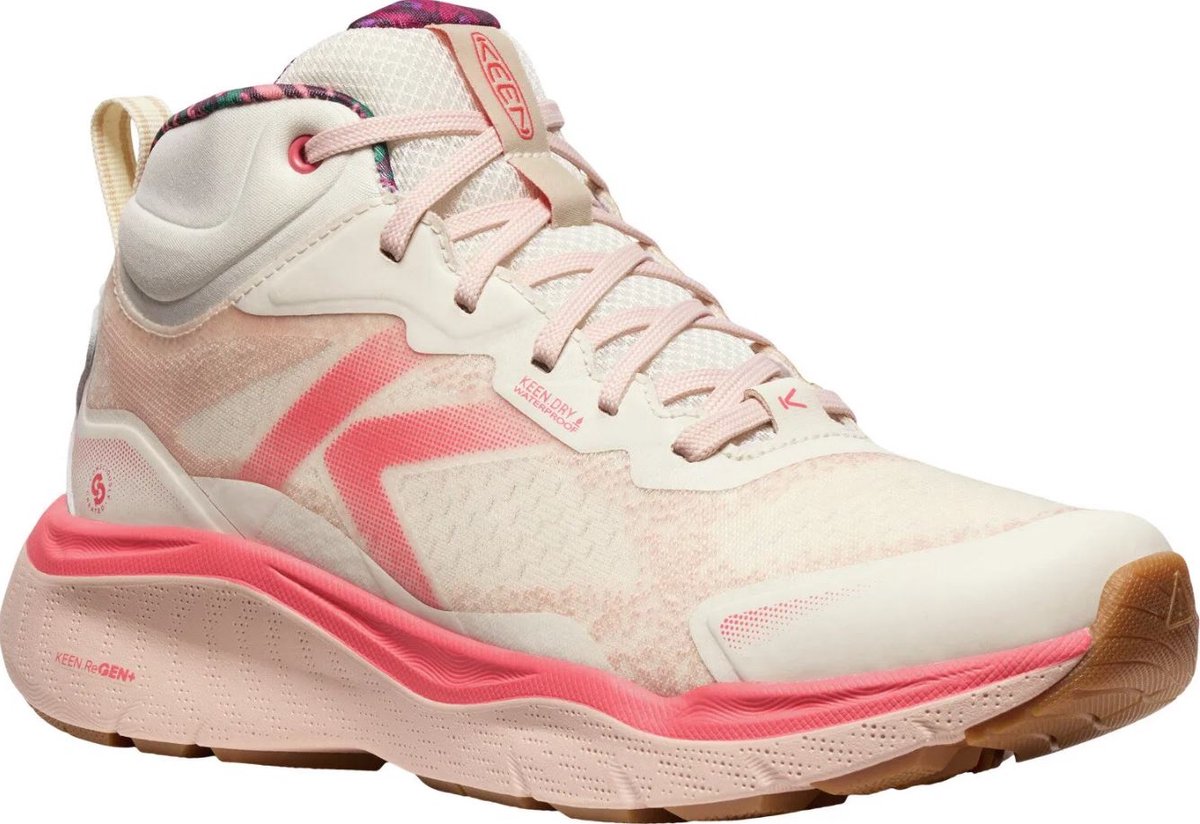 Damesschoenen Keen Wmns Leiki Mid Wp Birch/Cameo Rose White - 38