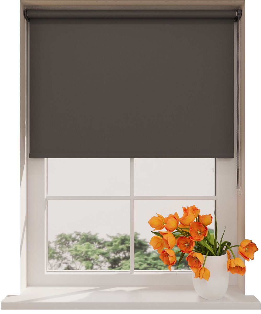 DTCH® Rolgordijn Verduisterend - Mini - Donker Grijs - 80 x 150 cm - Full Color - Rolgordijn zonder boren – foto 7