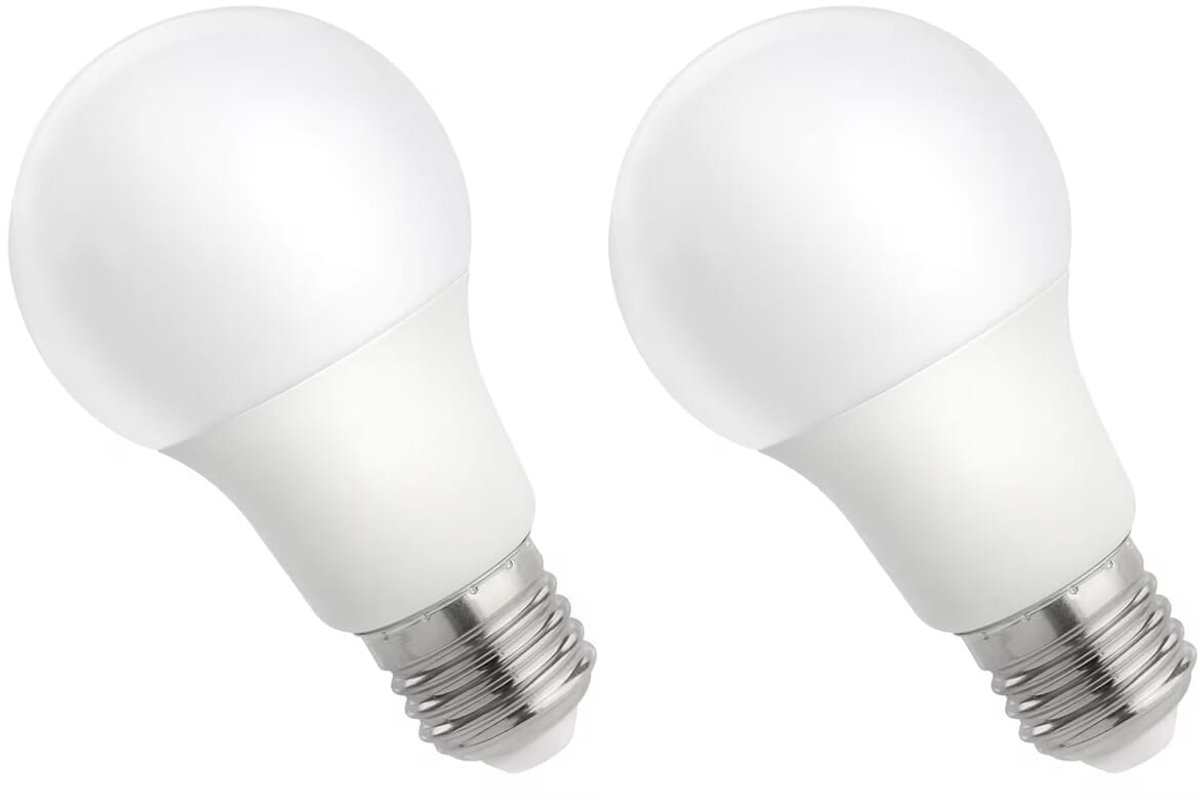 Spectrum LED Lamp E27 9W - 230V - 840 Lumen - 6000K Koud wit - Helder daglicht - Energiezuinig - 2 stuks