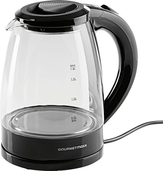 GourmetMaxx Waterkoker Snoerloos, Controlelampje Aantal/Volume: 1.8 l Zwart
