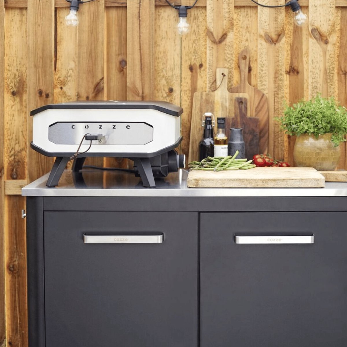 Cozze® Elektrische Pizza oven 17” - Met Pizzasteen, Deur & Gratis Pizzaset - Tot 450°C - Voor Pizza’s tot 42 cm - Elektrische Pizza Oven voor Binnen & Buiten – foto 4