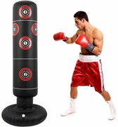 Sac de frappe gonflable sur pied, punching ball 160cm pour adultes et enfants, adapté aux exercices à la maison, à l'intérieur et à l'extérieur - pompe à air à pédale gratuite