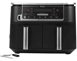 Ninja Dubbele Airfryer XXL - Twee Kookvakken - 9.5 Liter - Digitale Thermometer - 2470 Watt - Dual Zone Technologie - AF451EU