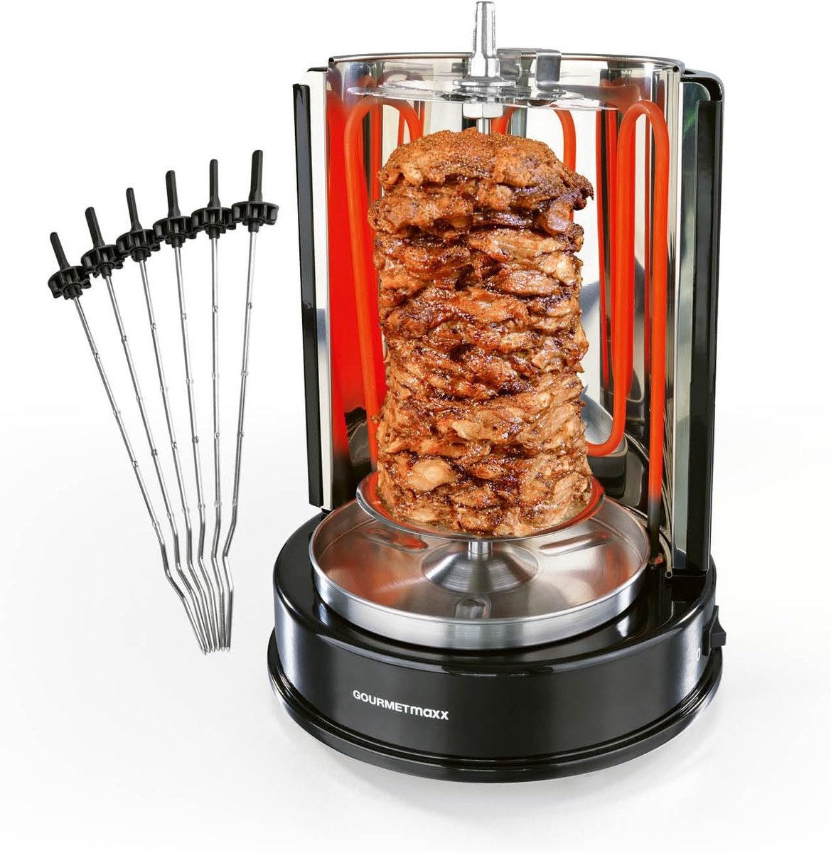 Verticale elektrische kebabgrill - Maak heerlijke kebab, gyros en shashlik thuis