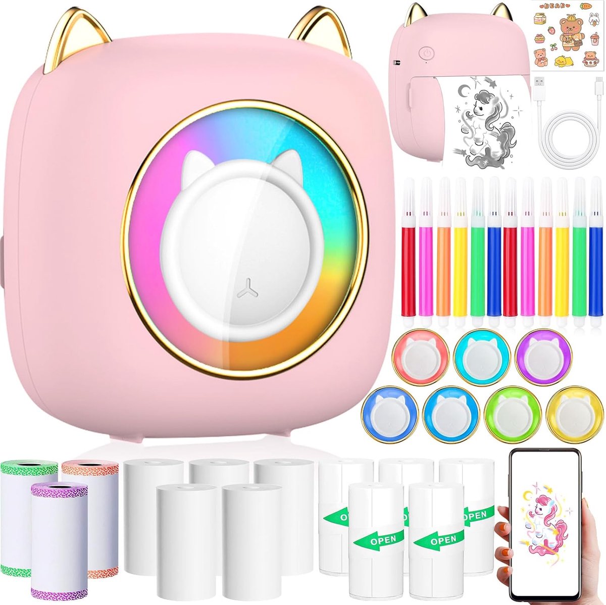 Draagbare Mini Fotoprinter voor Smartphones met Bluetooth