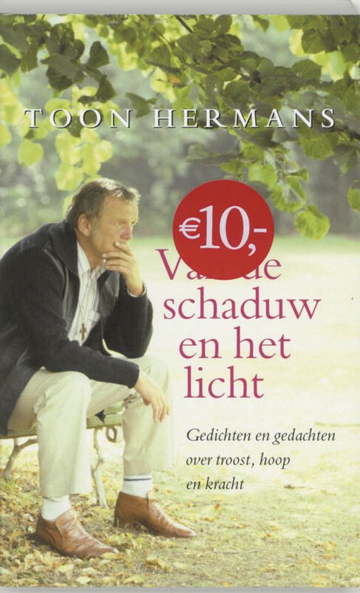 Boek "Van de schaduw en het licht" met Toon Hermans op de cover, €10.