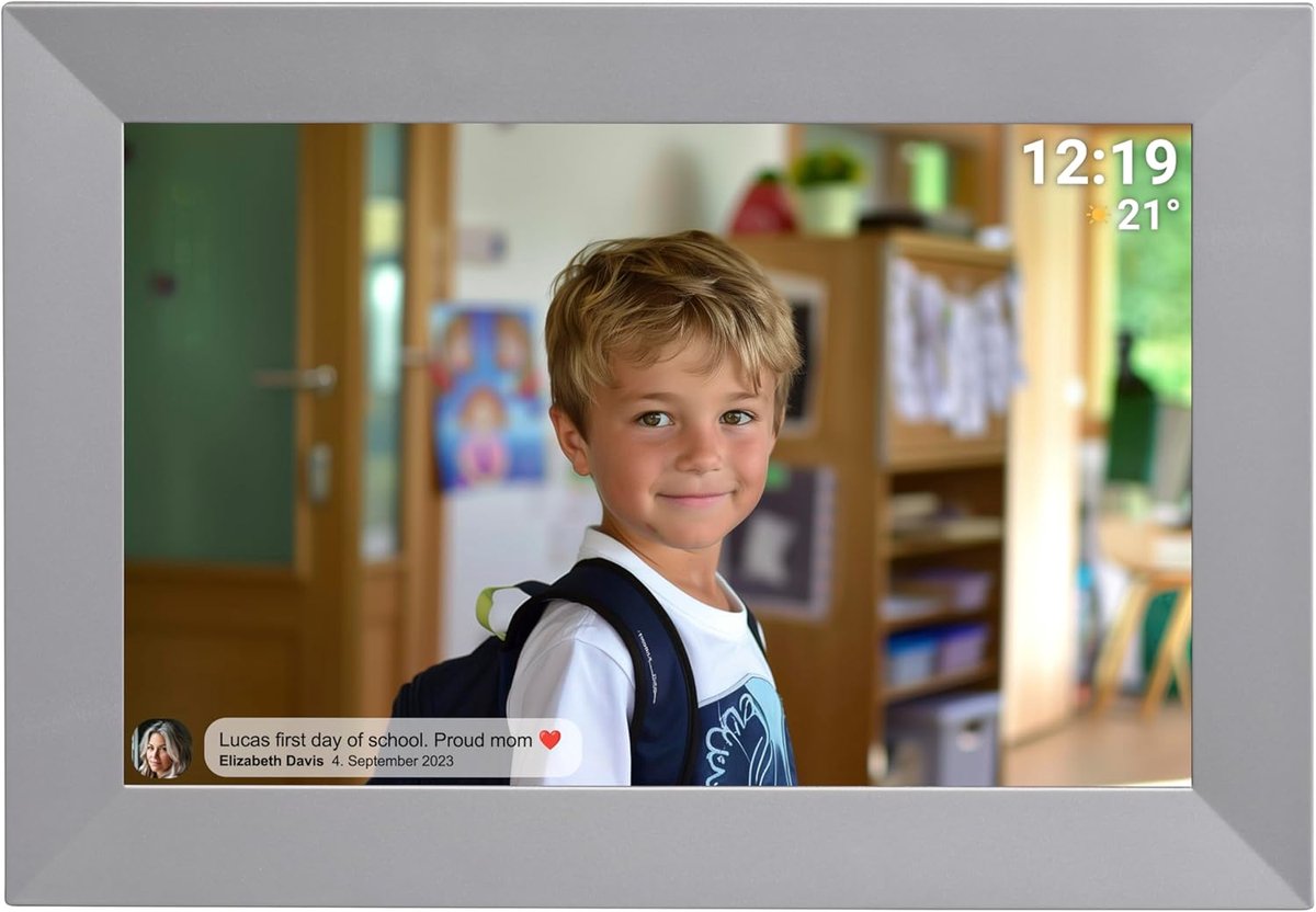 Digitale wifi-fotolijst 10,1 inch HD touchscreen met FRAMEO-software en draadloos delen