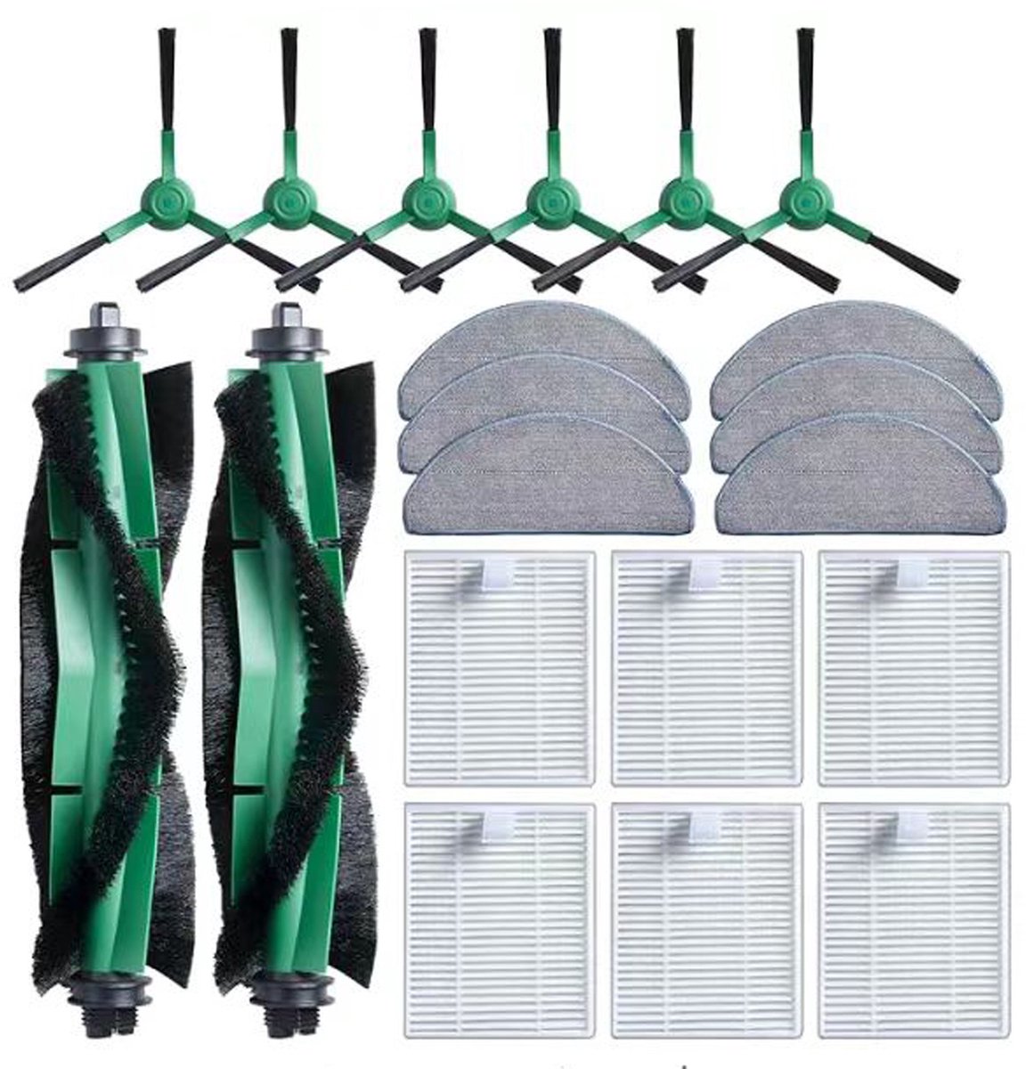 Geschikt voor iRobot Roomba Essential afzuiger Y0112 Accessoires hoofdborstel zijborstel afzuigerfilter - 20stuks