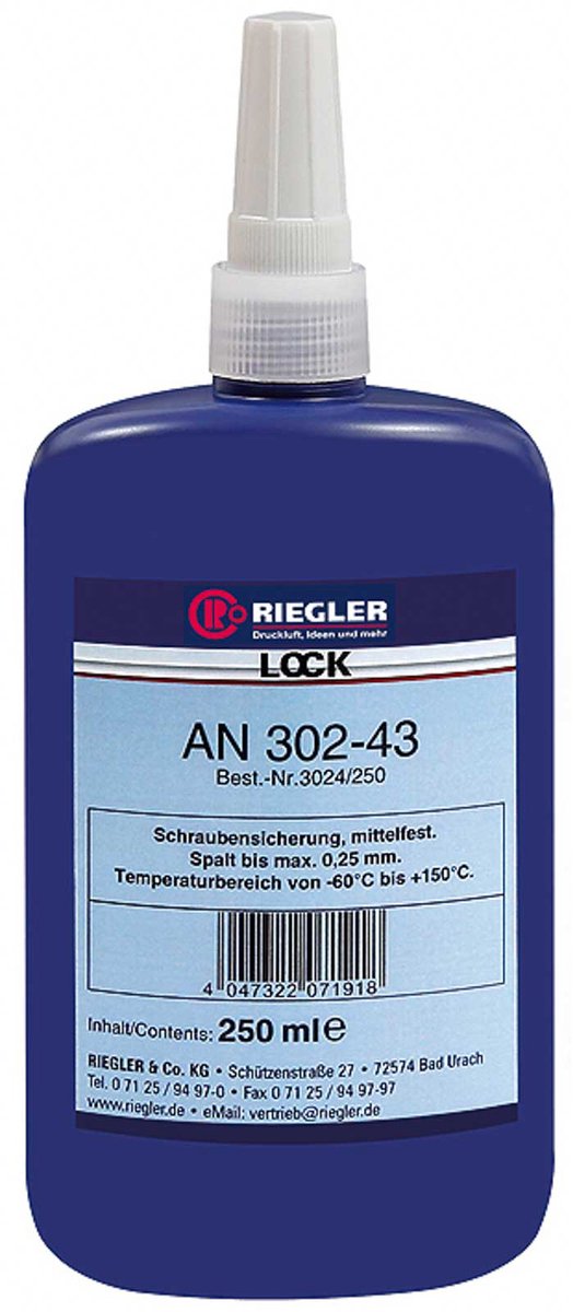 Riegler Lock AN 302-43 anaerobe lijm middelvast 50 ml - 114554