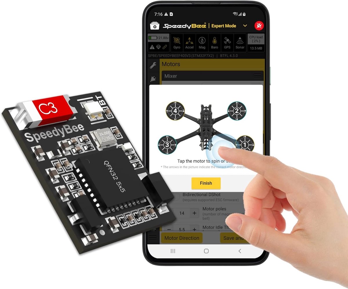 Draadloze Bluetooth Configuratiemodule voor FPV Drone - 2 Stuks