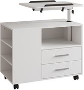 Table de chevet Vicco Bora – 80 x 88 cm avec plan de travail réglable Wit