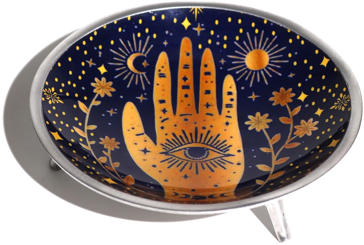 Ancient Wisdom - Decoratief beeld - Gietijzeren ketel met drievoudige maan - ritueel - spi