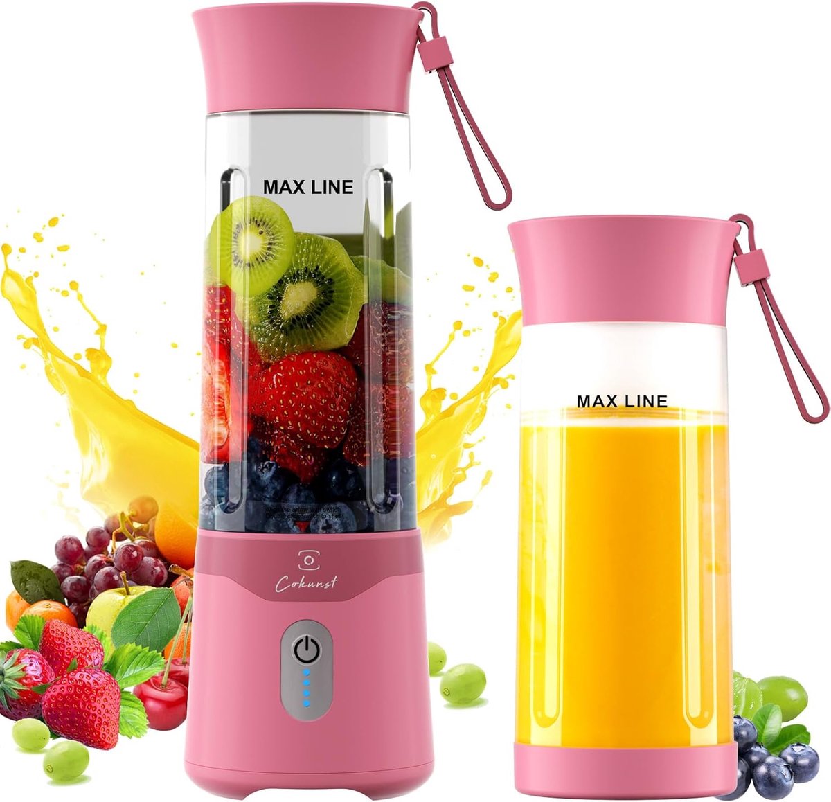Draagbare Smoothie Mixer met 530 ml Inhoud en Oplaadbare Type C Technologie