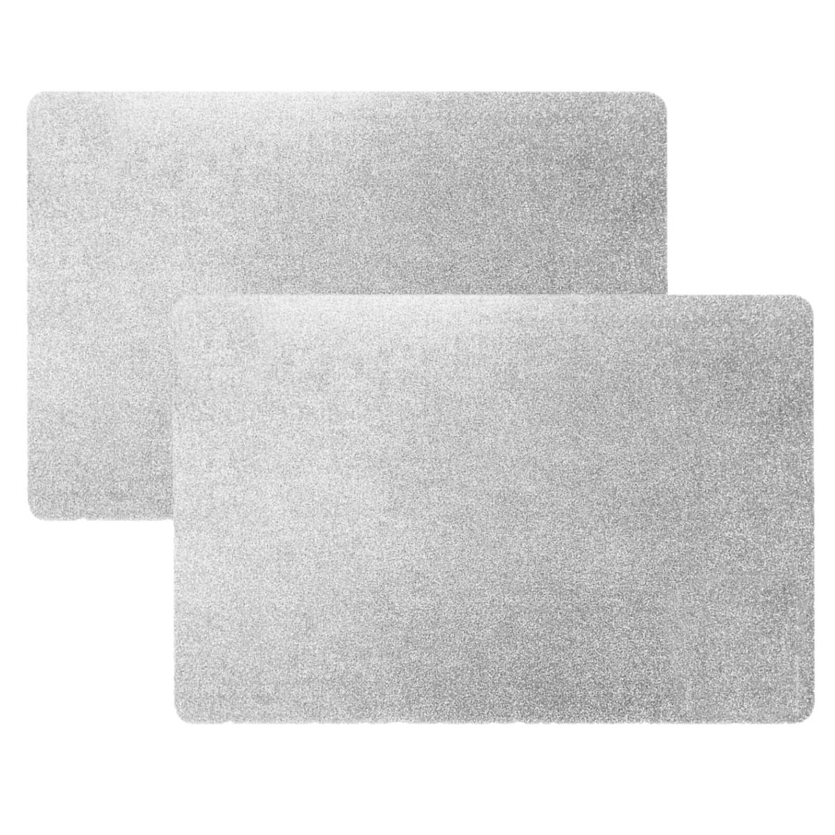 Home & Styling Luxe Tafel placemats Argenta - 8x - zilver - pvc - 43 x 28 cm - Onderleggers