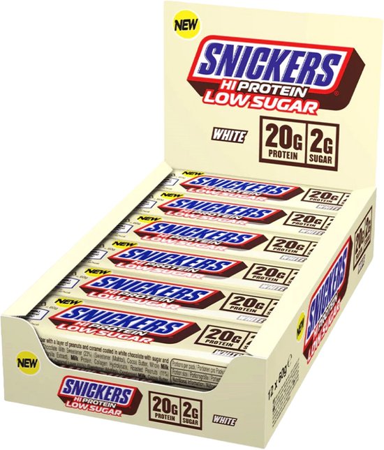 Snickers White Low Sugar High Protein Bar (12x57g) White Chocolate - Repen - Eiwit Repen
