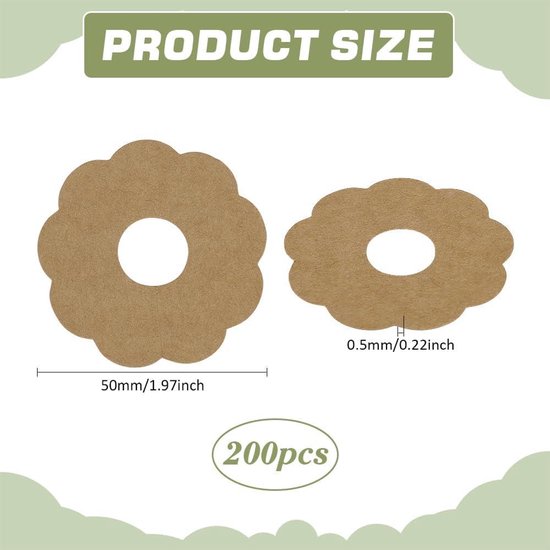 FINGERINSPIRE 200 Stück Namensschilder Aus Papier Für Weingläser 50mm