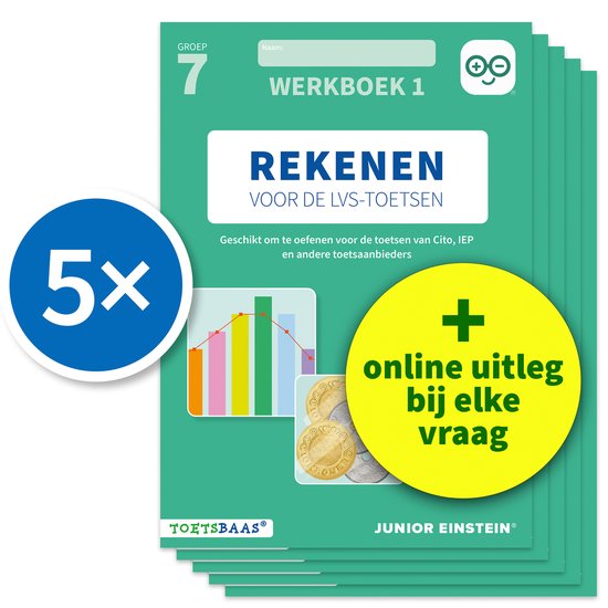 Deel 1 1 - Rekenen voor de LVS-toetsen - Groep 7 - Werkboek  ... - cover