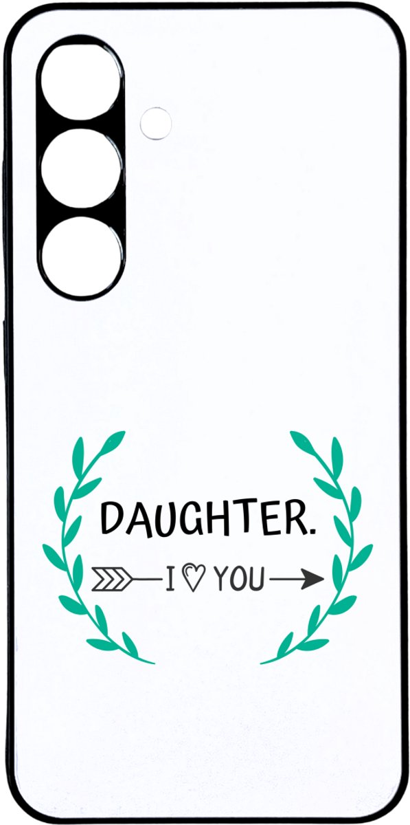 Hacebo® - daughter I love you telefoonhoesje - Dochter - de liefste dochter - telefoonhoesjes - verjaardag - cadeautje voor dochter - dochter artikelen - kado - geschenk - hoesje geschikt voor Samsung Galaxy S24