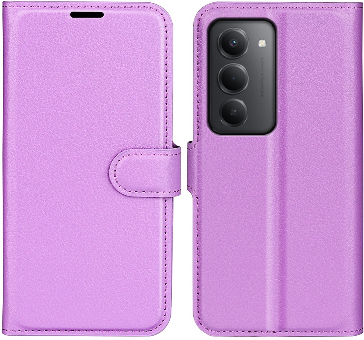 Coverup Hoesje - Geschikt voor Xiaomi Redmi 15 4G Hoesje - Coverup Book Case - Paars