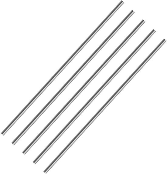 Allecto Plus - Massieve ronde RVS staven 6mmx200mm (5 stuks) voor DIY ...