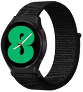 By Qubix - Geschikt voor Garmin bandje - Geschikt voor Garmin Venu 4 - 45mm - Sport Loop nylon bandje - Zwart - Smartwatch bandje 22mm