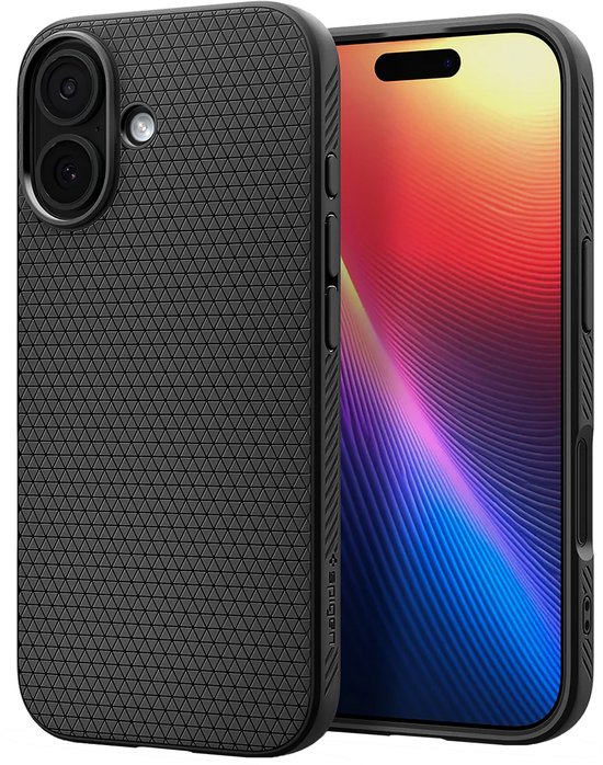 Spigen Liquid Air Backcover geschikt voor iPhone 17 – Zwart