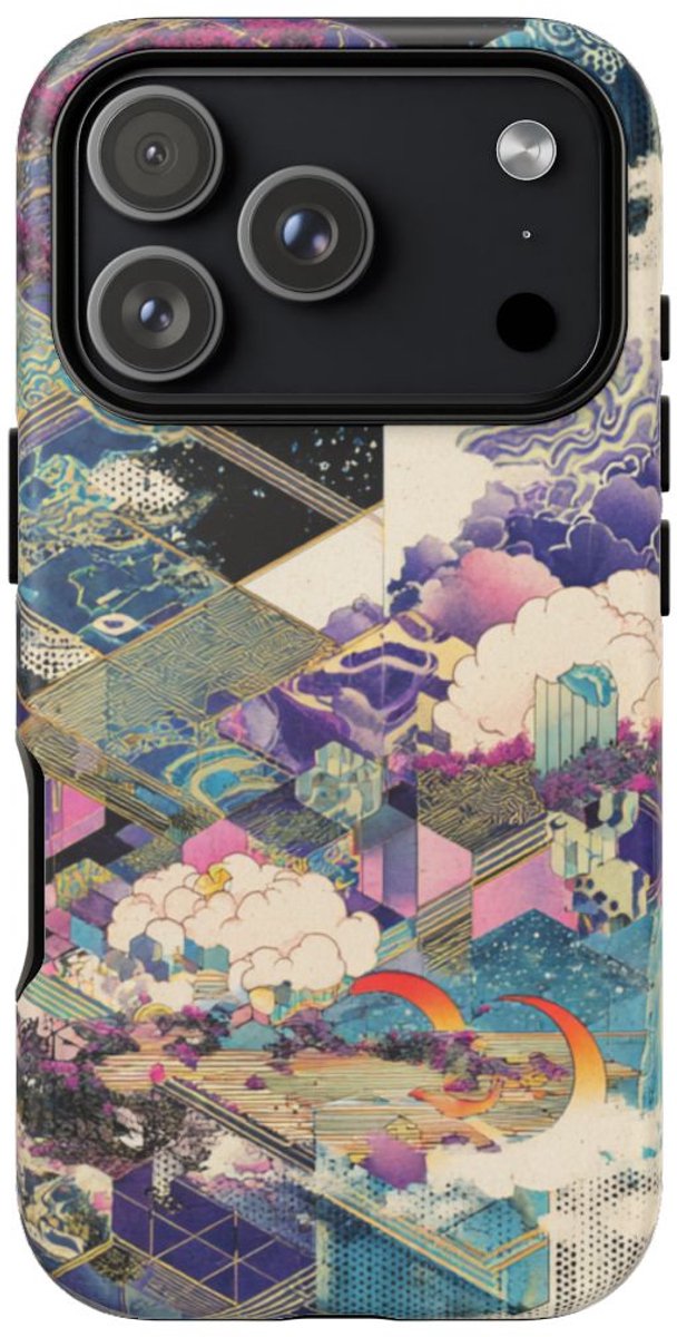 Abstracte Geometrische Natuurtaferelen – Telefoonhoesje Geschikt voor iPhone 17 Pro