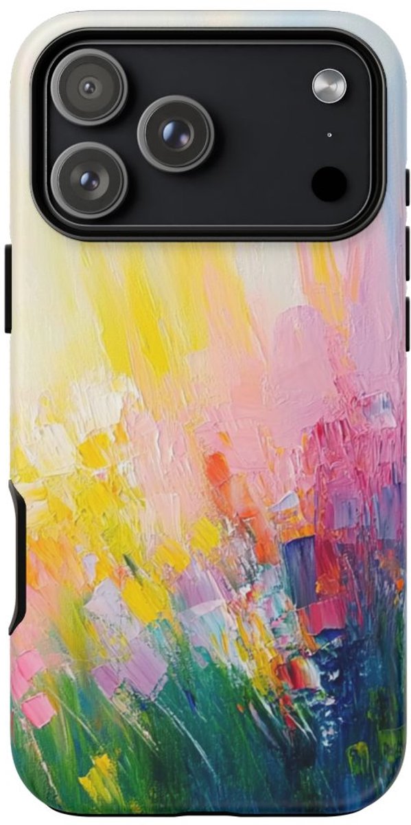 Abstracte Kleurrijke Penseelstreken – Telefoonhoesje Geschikt voor iPhone 17 Pro Max